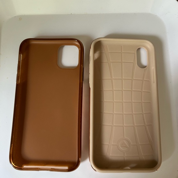 iPhone XR & 11 Cases Rose Gold & Copper Sparkles - Picture 2 of 2